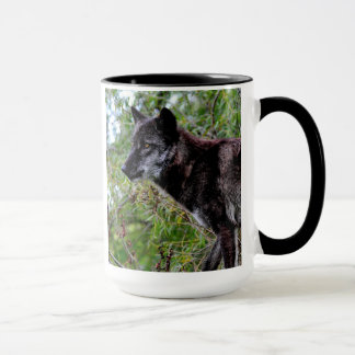 Taza negra del lobo