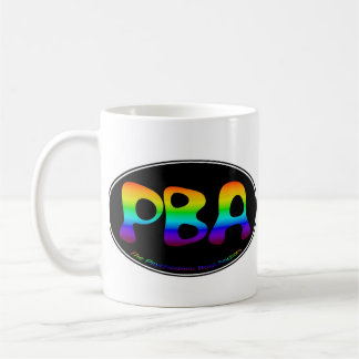 Taza negra del óvalo 15oz de PBA