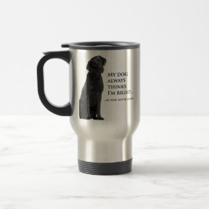 Taza negra del viaje de la esposa del laboratorio