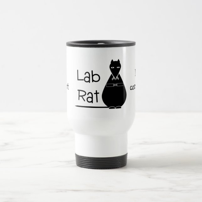 Taza negra del viaje de la rata del laboratorio (Centro)