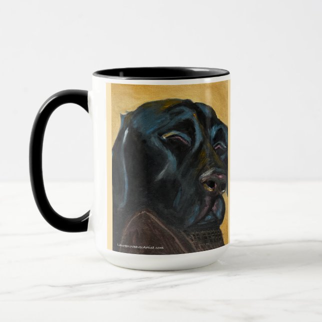 Taza negra durmiendo de dos tonos, 15 oz (Izquierda)