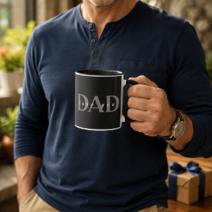 Taza negra elegante DAD Love You