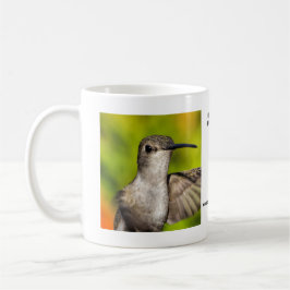 Taza negra femenina del colibrí de Chin
