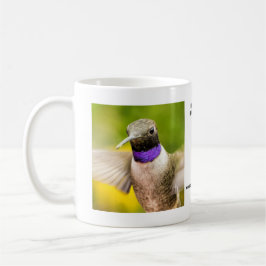 Taza negra masculina del colibrí de Chin