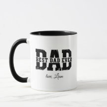 Taza Negra Personalizada 'Mejor Papá del Mundo' co