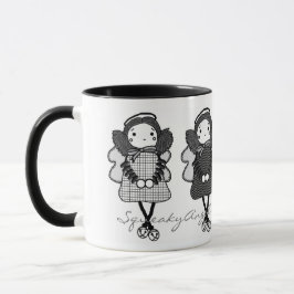 Taza negra y blanca de SqueakyAngels