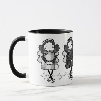 Taza negra y blanca de SqueakyAngels