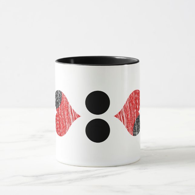 Taza negra y roja (Centro)