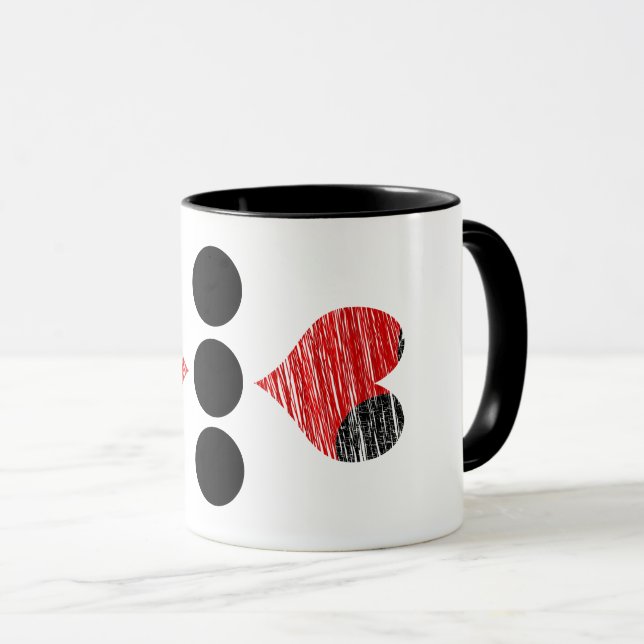 Taza negra y roja dolorosa (Anverso derecho)