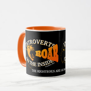 Taza Negrita cristiana como león INTROVERTIDO