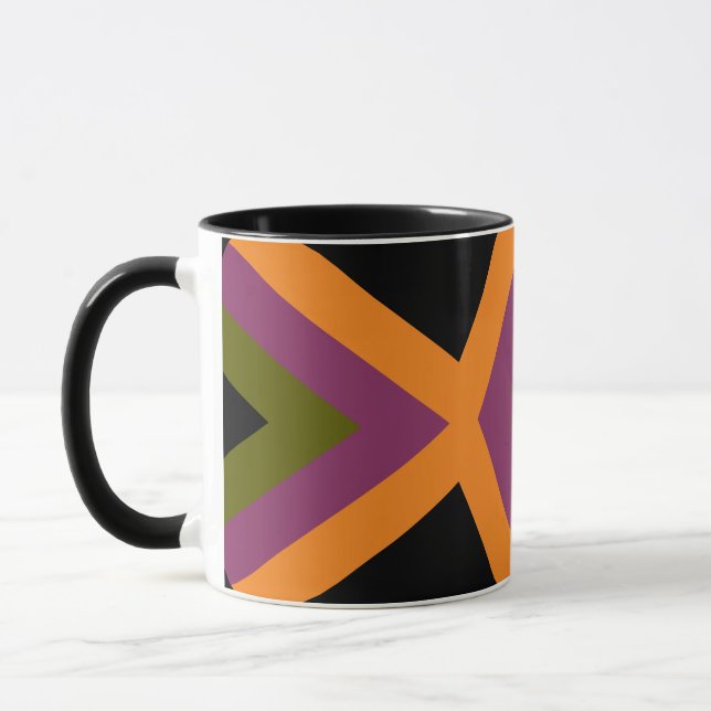 Taza Negrita Geométrica 13 (Izquierda)