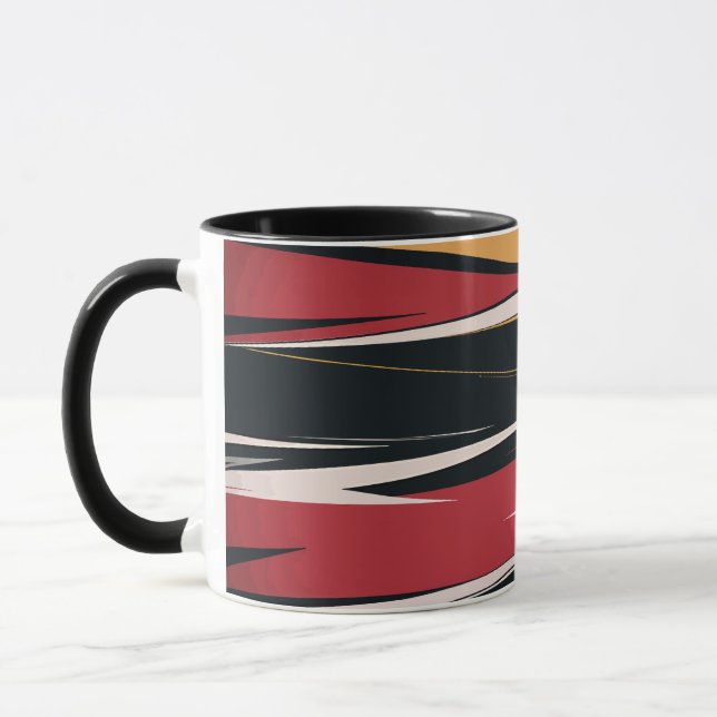 Taza Negrita Resumen de arte geométrico (Izquierda)
