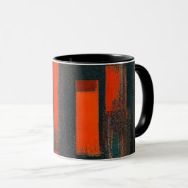 Taza Negrita Resumen de arte rojo y negro