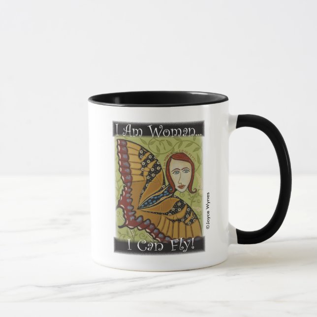 Taza Negro 11 mariposa combinada de la mujer de la (Derecha)