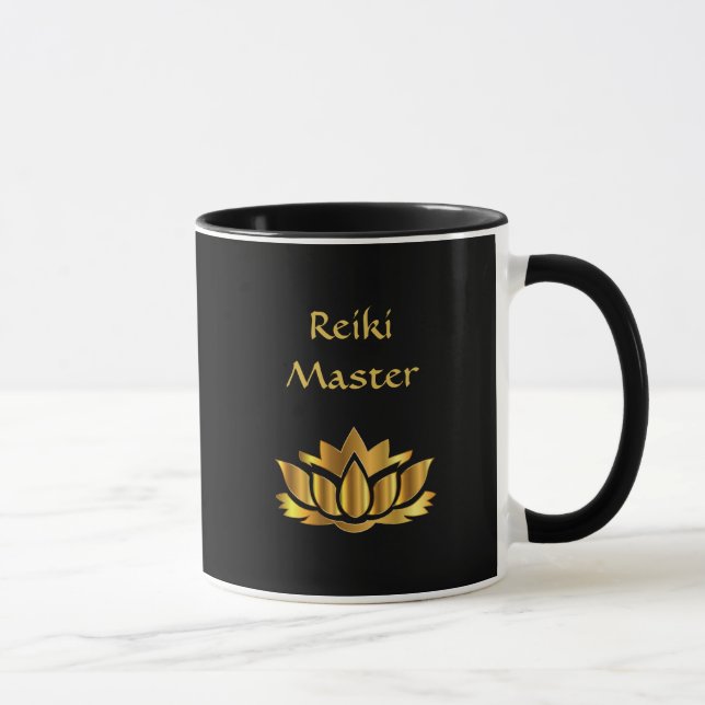 Taza Negro/amo de Reiki del oro (Derecha)