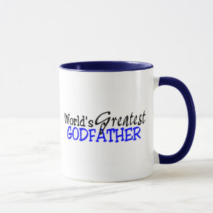 Taza Negro azul del padrino más grande de los mundos