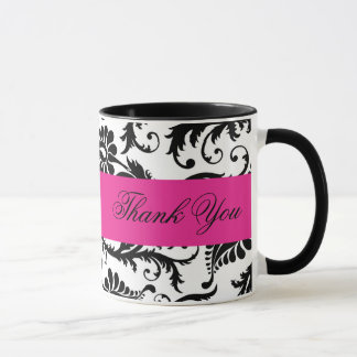 Taza Negro, blanco, negro Damasco de agradecimiento Mug