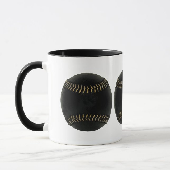 Taza negro de béisbol (Izquierda)