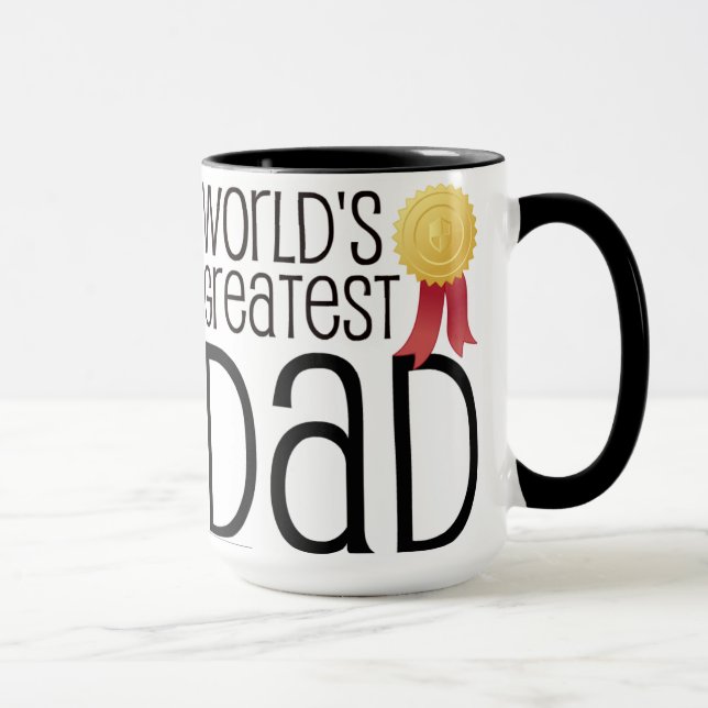 Taza Negro de encargo el mejor papá ZAZZ_IT de 15 de la (Derecha)