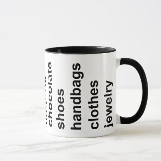 Taza Negro de la materia del chica