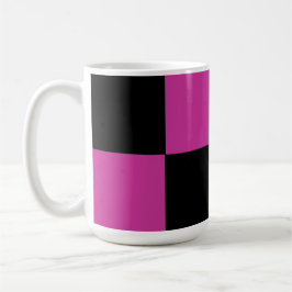 Taza NEGRO de moda del ROSA del texto del imperio de la