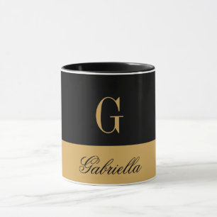 Taza Negro del oro