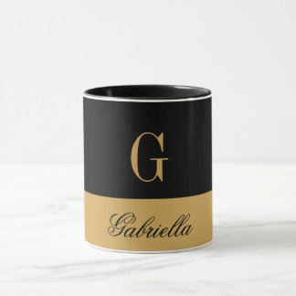 Taza Negro del oro