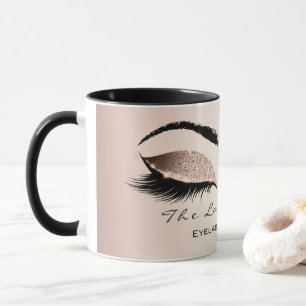 Taza Negro del purpurina del estudio del maquillaje del