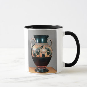 Taza Negro-figura amphora que representa Ajax y a