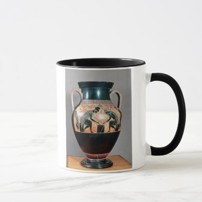 Taza Negro-figura amphora que representa Ajax y a (Derecha)