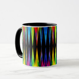 Taza [Negro moderno geométrico del Harlequin de la