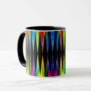 Taza [Negro moderno geométrico del Harlequin de la