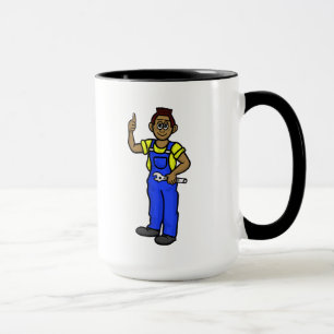 Taza Negro o afroamericano Auto Mechanic Mug + Nombre