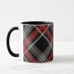 Taza negro rojo PLAID