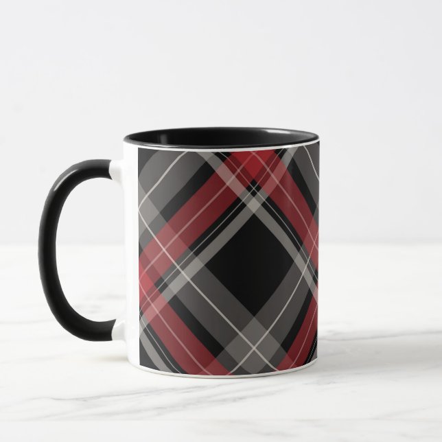 Taza negro rojo PLAID (Izquierda)