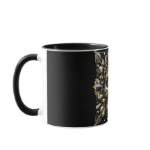 Negro y oro Diamond Skull Mug