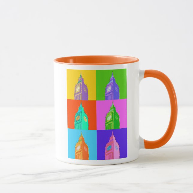 Taza Neón Big Ben del arte pop (Derecha)