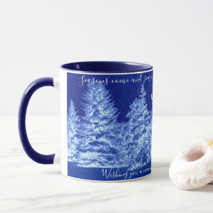Taza Neon Blue Christmas Tree