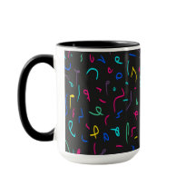 Neon Bright Marks on Black