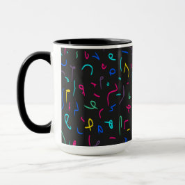 Taza Neon Bright Marks on Black