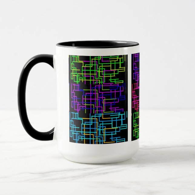 Taza Neon Cyber Grid (Izquierda)