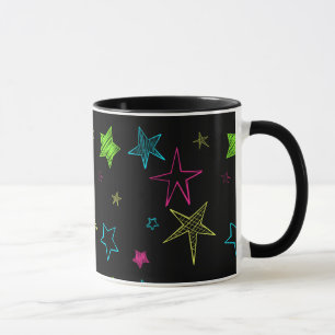 Taza Neon Doodle Stars Mug