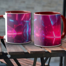 Neon Geometric Fantasy Mug