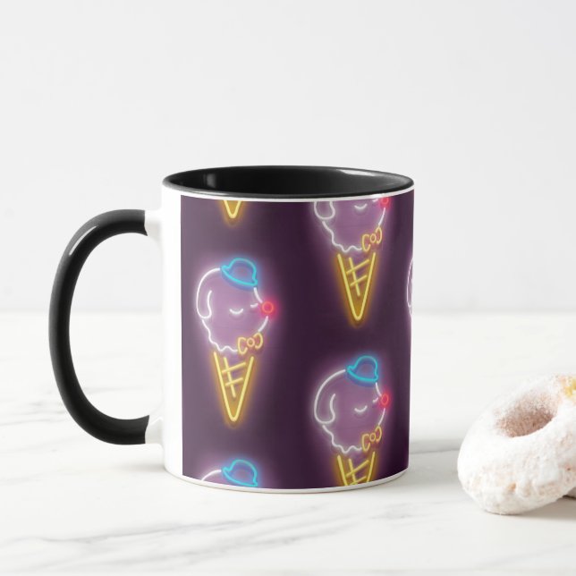 Taza Neon Ice Cream Dog (Con donut)