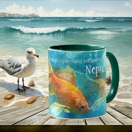 Taza Neptune Pisces Fish Mug Subacuático