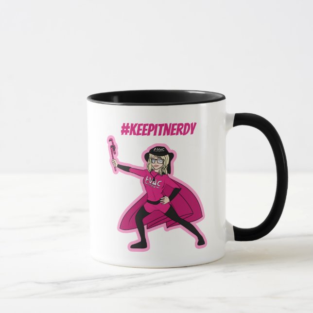 Taza Nerdy Chica Superhéroe Mug (Derecha)