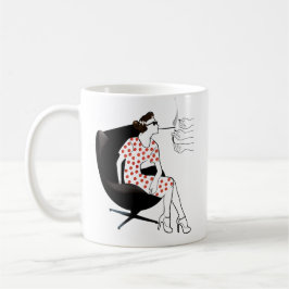 Taza nerviosa atractiva de Boss del chica