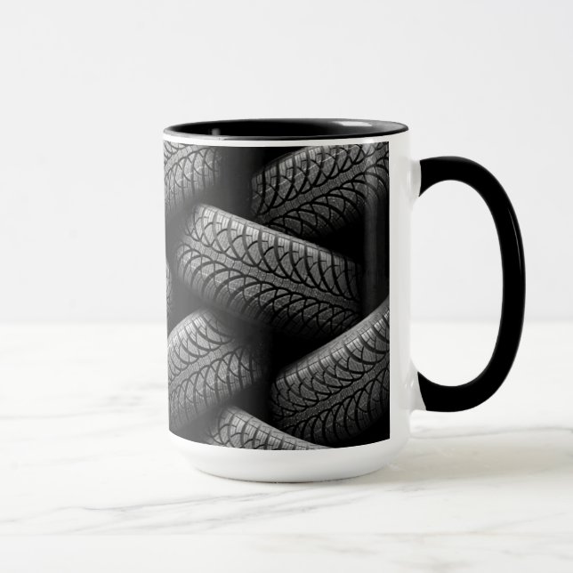 Taza Neumáticos para coches negros (Derecha)