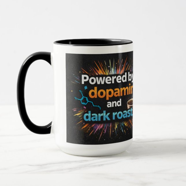 Taza  Neurodivergent Powered by Dopamine Coffee  (Izquierda)