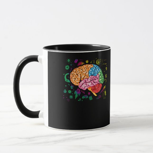 Taza Neurología En Ciencia Cerebro Y Arte (Izquierda)